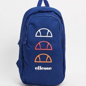 ellesse repeat logo backpack in navy